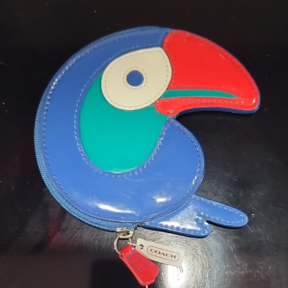 Coach Tucan Blue and Red Coin Purse